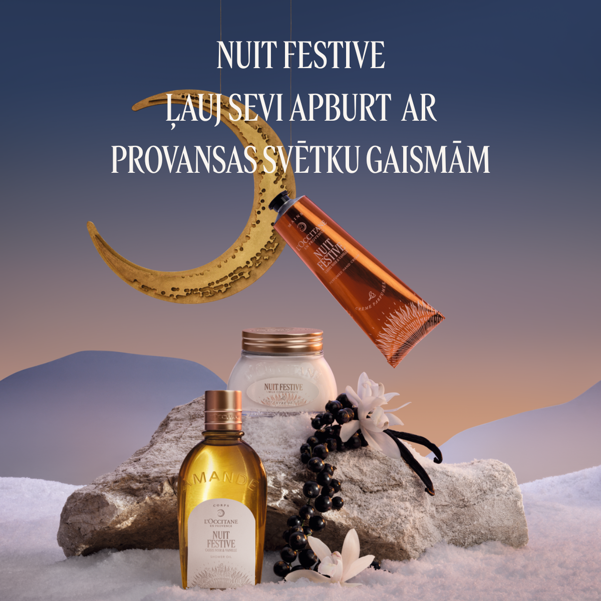 Nuit Festive roku krēms (ceļojumu izmērs)