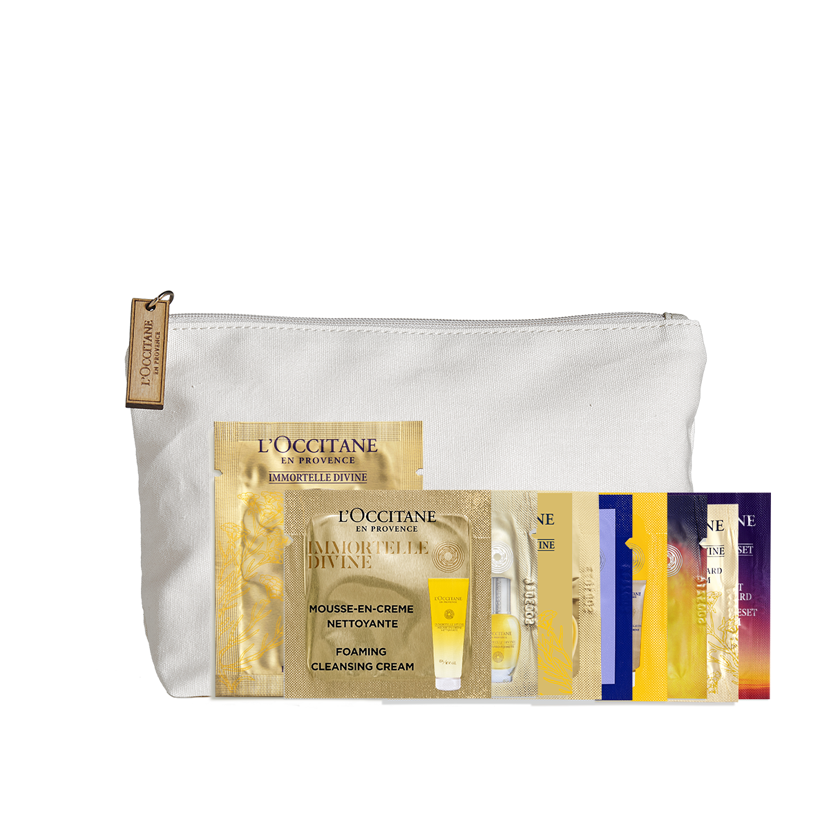 Sejas kopšanas paraugu komplekts somiņā Divine