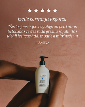 Bagātīgas tekstūras šī sviesta ķermeņa losjons