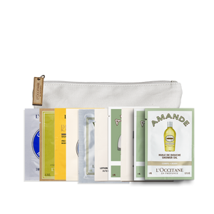 Ķermeņa kopšanas paraugu komplekts somiņā