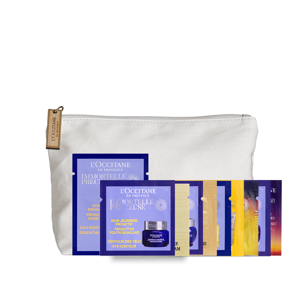 Sejas kopšanas paraugu komplekts somiņā