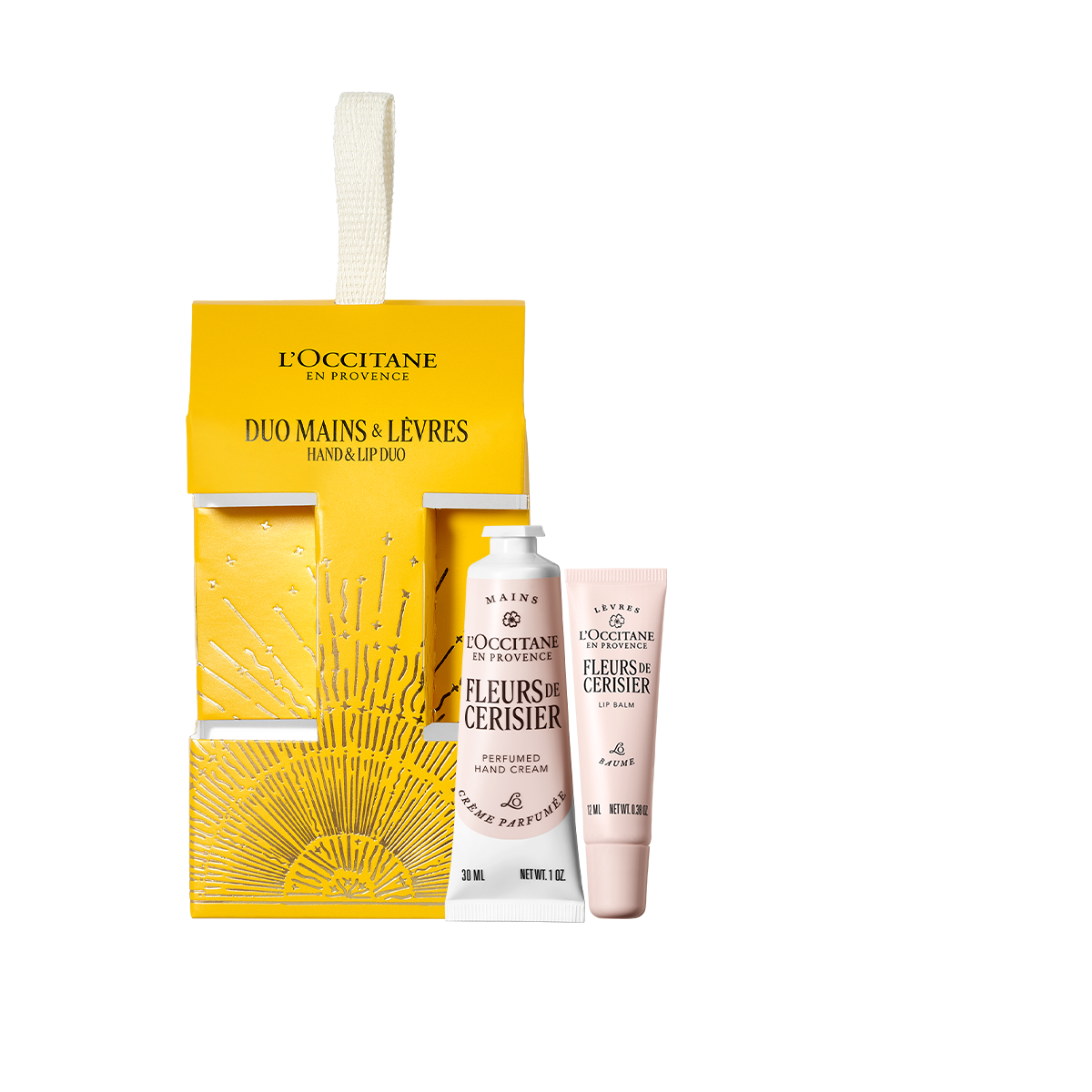 Fleurs de Cerisier duets rokām un lūpām